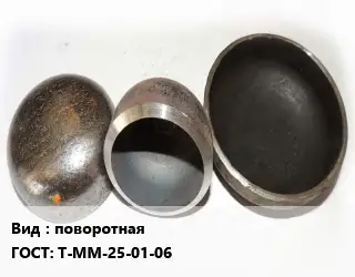 Заглушка стальная поворотная ГОСТ: Т-ММ-25-01-06